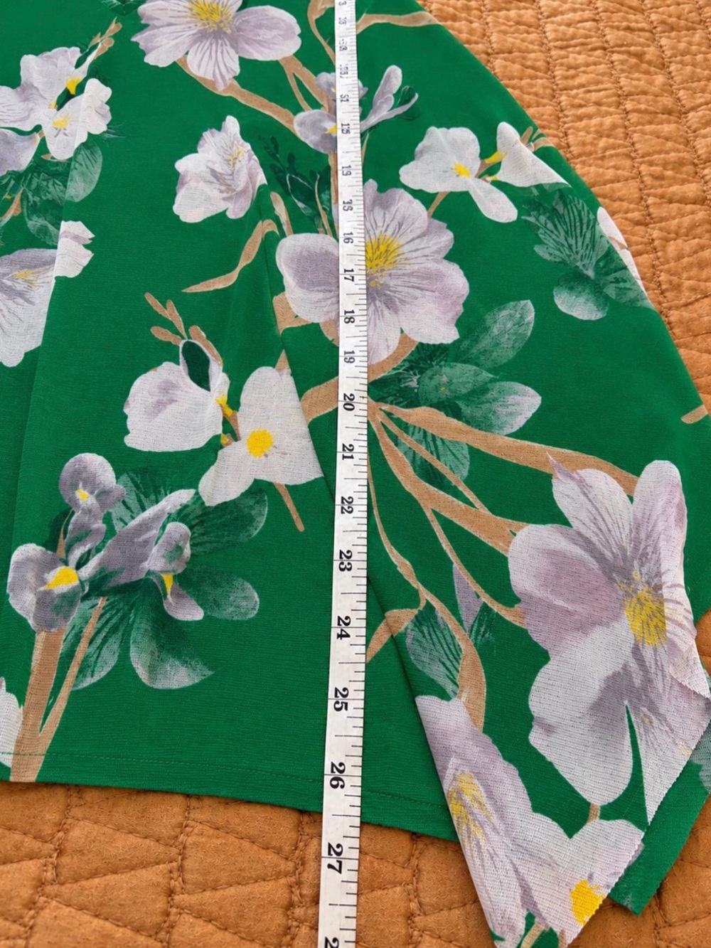 INC Green Floral Flowy Tank Handkerchief Hem Sleeveless Tunic M - Picture 6 of 6